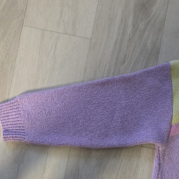 Zara Pastel Floral Sweater - Purple and Yellow - Picture 6 of 8